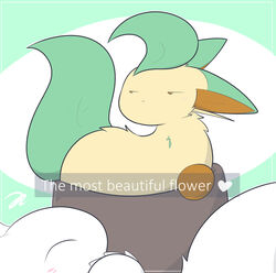  blush canid canine delta-eon dragon duo eeveelution fasenso female feral flower_pot fur generation_4_pokemon happy hi_res leafeon looking_away male mammal mythological_creature mythological_scalie mythology nintendo pokemon pokemon_(species) reptile scalie simple_background text white_body white_fur 