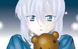  artist_request blue_eyes echo_(pandora_hearts) female pandora_hearts solo source_request stuffed_animal stuffed_toy teddy_bear 