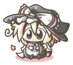  aoblue blonde_hair chibi commentary_request female hat kirisame_marisa smile solo touhou 