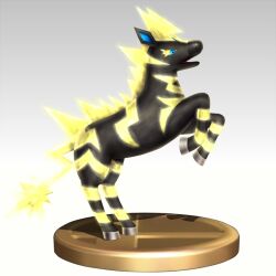  no_humans pokemon super_smash_bros. trophy zebstrika 