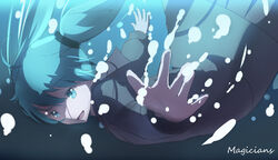  aqua_eyes aqua_hair hatsune_miku long_hair magicians twintails underwater vocaloid water 