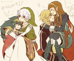  2girls 4boys bad_id bad_twitter_id blonde_hair blue_eyes blue_hair brown_hair cape carrying cosplay costume_switch dress fire_emblem fire_emblem_awakening gloves hat hiro_(hiro117hz) kirby kirby_(series) link link_(cosplay) long_hair lucina_(fire_emblem) lucina_(fire_emblem)_(cosplay) mario mario_(series) multiple_boys multiple_girls navi pointy_ears princess_carry princess_zelda princess_zelda_(cosplay) robe robin_(fire_emblem) robin_(male)_(fire_emblem) robin_(male)_(fire_emblem)_(cosplay) super_smash_bros. the_legend_of_zelda the_legend_of_zelda:_twilight_princess tiara white_hair 