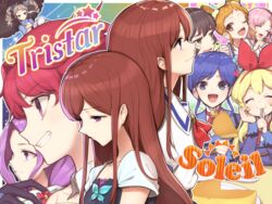  6+girls aikatsu! aikatsu!_(series) arisugawa_otome blonde_hair blue_eyes blue_hair blush brown_eyes brown_hair closed_eyes commentary_request cone_hair_bun double_bun dual_persona green_eyes grin hair_bun hitoto hoshimiya_ichigo ichinose_kaede kamiya_shion kanzaki_mizuki kiriya_aoi kitaoji_sakura long_hair multiple_girls one_eye_closed open_mouth pink_hair purple_eyes purple_hair red_eyes ribbon shibuki_ran short_hair side_ponytail smile sweatdrop todo_yurika umbrella 