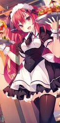  amami_mikihiro kuusen_madoushi_kouhosei_no_kyoukan maid tagme thighhighs waitress 