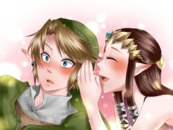  artist_request blue_eyes blush link lowres pointy_ears princess_zelda straight straight the_legend_of_zelda wasabi_(legemd) 