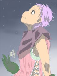  alfa_system brown_eyes female gloves hermana_larmo purple_hair scarf short_hair star tales_of_(series) tales_of_innocence 