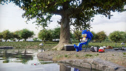  16:9 3d_(artwork) 4k absurd_res barefoot digital_media_(artwork) eulipotyphlan feet feetymcfoot fishing fishing_rod foot_fetish hedgehog hi_res male male_feet mammal sega soles solo sonic_the_hedgehog sonic_the_hedgehog_(series) toes widescreen 