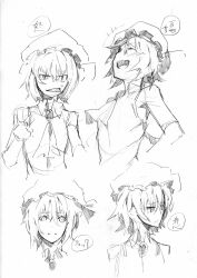  bad_id bad_pixiv_id female greyscale hat monochrome reference_sheet remilia_scarlet scottie_(phantom2) short_hair touhou 