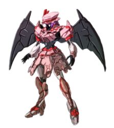  bat_wings commentary_request kuramochi_kyouryuu mecha mechanization no_humans photoshop_(medium) remilia_scarlet robot touhou white_background wings 