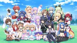  5pb_(hyperdimension_neptunia) blanc cave compa falcom_(hyperdimension_neptunia_mk2) game_cg gust_(character) hakozaki_chika historie hyperdimension_neptunia_mk2 if jinguuji_kei nepgear neptune nisa nishizawa_mina noire ram rom tsunako vert yuni_(hyperdimension_neptunia_mk2) 