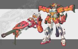  commentary_request gatling_gun gun gundam gundam_heavyarms gundam_wing kuramochi_kyouryuu mecha no_humans photoshop_(medium) robot weapon 