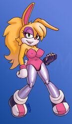  anthro archie_comics breasts bunnie_rabbot cleavage clothed clothing cybernetics cyborg female lagomorph leotard leporid looking_at_viewer machine mammal rabbit sega solo sonic_the_hedgehog_(archie) sonic_the_hedgehog_(comics) sonic_the_hedgehog_(series) zaboom 