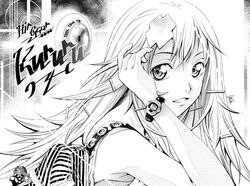  air_gear artist_request female greyscale hair_ornament hairclip long_hair monochrome solo sumeragi_kururu watch wristwatch x_hair_ornament 