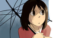  :o azumanga_daiou bad_id bad_pixiv_id brown_eyes brown_hair female kasuga_ayumu looking_away shade short_hair solo umbrella upper_body yukihiroyuki 