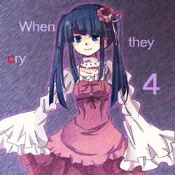  blue_eyes blue_hair bow commentary_request dress end_of_the_golden_witch female furudo_erika neno_risu pink_bow solo twintails umineko_no_naku_koro_ni 