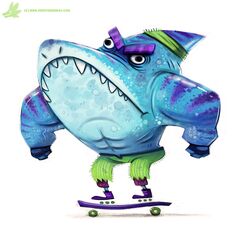  abs accessory anthro black_eyes blue_body blue_scales clothed clothing digital_media_(artwork) digital_painting_(artwork) fangs fingerless_gloves fish gloves handwear headband inline_skates male marine muscular muscular_anthro muscular_male piper_thibodeau purple_body purple_scales requiem_shark roller_skates scales shark simple_background skateboard solo street_sharks streex teeth text tiger_shark toony top_heavy topless url vehicle white_background 