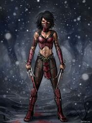  artwork combat drawing mileena mortal 