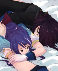  1boy bad_id bad_pixiv_id couple female hidaka_ryou judith_(tales) lying photoshop_(medium) straight tales_of_(series) tales_of_vesperia yuri_lowell 