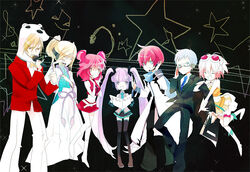  3girls 4boys asbel_lhant bad_id bad_pixiv_id brothers cheria_barnes commentary_request cosplay glasses gumi gumi_(cosplay) hatsune_miku hatsune_miku_(cosplay) hiyama_kiyoteru hiyama_kiyoteru_(cosplay) hubert_ozwell kaito_(vocaloid) kaito_(vocaloid)_(cosplay) kamui_gakupo kamui_gakupo_(cosplay) kiko_(kco) malik_caesars meiko_(vocaloid) meiko_(vocaloid)_(cosplay) multiple_boys multiple_girls pascal_(tales) richard_(tales) scarf siblings sophie_(tales) tales_of_(series) tales_of_graces tuxedo vocaloid 