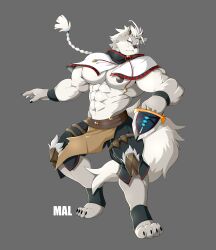  abs absurd_res anthro areola biped canid canine claws countershade_face countershade_fur countershade_tail countershade_torso countershading fingers fur hair hi_res mal_lock male mammal muscular muscular_anthro muscular_male nipples pecs solo tail 