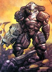  1boy alien ammunition_pouch arachnid_(starship_troopers) armor bug corpse cover cover_page cropped damaged gun mecha mobile_infantry pauldrons pouch power_armor rifle robot shoulder_armor smoke smoking_barrel soldier solo starship_troopers visor_(armor) weapon 