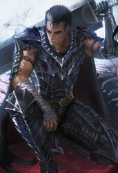  armor berserk guts male official_watermark sakimichan sword 