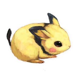  bad_id bad_pixiv_id brown_eyes commentary_request full_body lowres mouse_(animal) no_humans pichu pokemon pokemon_(creature) realistic simple_background toto_mame white_background 