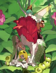  4girls arthropod_girl bee_girl flower monster_girl multiple_girls original pale_skin personification plant rose sarmat wings 