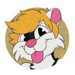  1:1 2017 blonde_hair fur hair headshot_portrait icon mammal may825 mephitid pink_nose pink_tongue portrait simple_background skunk solo tongue tongue_out toony white_background white_body white_fur 