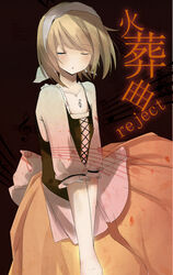  bad_id bad_pixiv_id blonde_hair closed_eyes cut_(123) dress female hairband highres kagamine_rin kasou_kyoku_(vocaloid) open_mouth photoshop_(medium) short_hair solo song_name vocaloid 