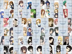  2boys 6+girls achakura akiyama_mio alternate_hair_color alvis_hamilton araragi_karen araragi_tsukihi asakura_ryouko asymmetrical_hair bakemonogatari behoimi blonde_hair blue_eyes blue_hair blush brown_eyes brown_hair c.c. code_geass collage commentary_request darker_than_black egg_(food) ein_(phantom_of_inferno) everyone flower flower_wreath food fried_egg glasses green_hair gun gunslinger_girl habit haibane_renmei hair_ornament hairband head_wreath heroman himegami_aisa hirasawa_yui index_(toaru_majutsu_no_index) itoshiki_nozomu itoshiki_rin k-on! kanaria kidou_senkan_nadesico kimura_kaere kitsu_chiri klan_klein komori_kiri kotobuki_tsumugi kouzuki_kallen kururugi_suzaku kusano last_exile last_order_(toaru_majutsu_no_index) lina_davis lolicon long_hair macross macross_frontier minami-ke minami_haruka minami_kana misumaru_yurika miyafuji_yoshika monogatari_(series) mugen_ouka multiple_boys multiple_girls nakano_azusa nisemonogatari no_image nun one_eye_closed open_mouth pani_poni_dash! peeking_out phantom_of_inferno pixiv rakka_(haibane) ranka_lee red_hair requiem_for_the_phantom rozen_maiden saten_ruiko sayonara_zetsubou_sensei school_uniform sekirei shirai_kuroko short_hair strike_witches suou_pavlichenko suzumiya_haruhi-chan_no_yuuutsu suzumiya_haruhi_no_yuuutsu taeko_(pani_poni) tainaka_ritsu toaru_kagaku_no_railgun toaru_majutsu_no_index tokiwadai_school_uniform triela tsunetsuki_matoi turn_pale twintails uehara_miyako uiharu_kazari weapon world_witches_series wreath yakubyougami yamanaka_sawako 