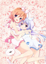  dress gochuumon_wa_usagi_desu_ka? hoto_cocoa kafuu_chino kiyo_(yamazoe1122) tippy_(gochuumon_wa_usagi_desu_ka?) 