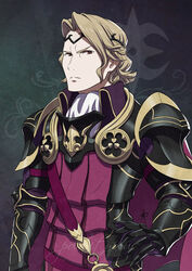  1boy armor blonde_hair circlet daniel_macgregor fire_emblem fire_emblem_if looking_at_viewer male_focus marx_(fire_emblem_if) nintendo solo upper_body 