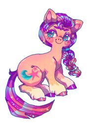  2021 accessory alpha_channel blue_outline blush blush_stickers braided_hair circle_eyebrows cutie_mark earth_pony equid equine eyebrows eyelashes feet female female_feral feral fur glistening glistening_hair glistening_hooves glistening_tail hair hair_accessory hair_tie hasbro heart_eyes heart_symbol hooves horse iridescent iridescent_hair iridescent_hooves iridescent_mane iridescent_tail long_hair looking_at_viewer mammal markings mlp_g5 multicolored_hair my_little_pony orange_body orange_fur outline pony quadruped shaded shooting_star simple_background smile solo sparkles sparkling_tail suippupupu sunny_starscout_(mlp) tail teal_eyes transparent_background 