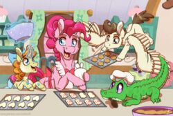  accessory adopted_(lore) adoptive_brother_(lore) adoptive_sibling_(lore) adoptive_sister_(lore) alligator alligatorid apron bow_ribbon brother_(lore) brother_and_sister_(lore) clothing crocodilian earth_pony equid equine female feral flying friendship_is_magic group gummy_(mlp) hair_accessory hair_ribbon hairbow hasbro hi_res hooves horn horse inuhoshi-to-darkpen male mammal my_little_pony mythological_creature mythological_equine mythology pegasus pinkie_pie_(mlp) pony pound_cake_(mlp) pumpkin_cake_(mlp) reptile ribbons scalie sibling_(lore) sister_(lore) twins_(lore) unicorn wings 