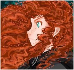  bad_deviantart_id bad_id brave_(pixar) curly_hair drew_winchester female green_eyes long_hair merida_(brave) red_hair solo 