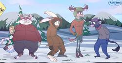  2_toes 4_toes 5_toes alternate_species bardo_en_krisis barefoot bovid bovine cattle cel_shading claws clothing cloven_hooves comedy_central deer detailed_background digital_drawing_(artwork) digital_media_(artwork) eric_cartman feet furrification group hi_res hooves kenneth_mccormick kyle_broflovski lagomorph leporid male mammal murid murine outside plantigrade rabbit rat rodent shaded snow south_park stanley_marsh toes 