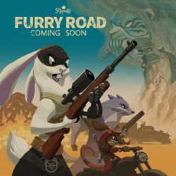  1:1 amber_(armello) anthro april_fools&#039;_day armello blade canid canine canis clothed clothing english_text explosion felid female fur group gulonine gun holding_gun holding_object holding_ranged_weapon holding_weapon holidays humor lagomorph larger_female larger_male league_of_geeks leporid lion mad_max male mammal melee_weapon motorcycle murid murine mustelid musteline official_art open_mouth pantherine parody rabbit ranged_weapon rat rifle rodent sana_(armello) scope shotgun sitting size_difference smaller_female snarling standing teeth text thane_(armello) the_king_(armello) truck_(vehicle) vehicle weapon wolf wolverine zosha_(armello) 