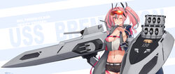  absurdres azur_lane belt bikini bikini_under_clothes black_choker black_shorts blowing_kiss blue_jacket blush bracelet breasts bremerton_(azur_lane) buckle character_name choker cleavage collarbone commentary_request cowboy_shot crop_top crop_top_overhang cutoffs ear_piercing eyewear_on_head female grey_belt grey_hair groin hair_between_eyes hair_intakes hair_ornament hand_up heart highleg highleg_bikini highres hood hood_down hooded_jacket jacket jewelry kin&#039;iro_dojo large_breasts lifebuoy_ornament long_hair long_sleeves looking_at_viewer md5_mismatch midriff mole mole_under_eye multicolored_hair navel navel_piercing one_eye_closed open_clothes open_jacket parted_lips piercing pink_bikini pink_eyes pink_hair red-tinted_eyewear resolution_mismatch rigging shirt short_shorts shorts sidelocks signature snap-fit_buckle solo source_larger standing streaked_hair sunglasses swimsuit thigh_strap tinted_eyewear turret twintails two-tone_hair two-tone_shirt 