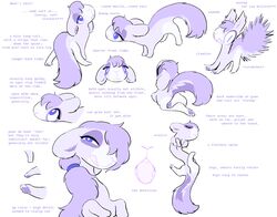  ambiguous_gender bwrd english_text expressions female feral half-closed_eyes hi_res hybrid model_sheet multiple_poses narrowed_eyes pose scared slink_(g0reskin) solo text unknown_species 