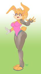  absurd_res anthro archie_comics breasts bunnie_rabbot clothed clothing cybernetics female happy hi_res lagomorph leporid machine mammal quelico rabbit sega smile solo sonic_the_hedgehog_(archie) sonic_the_hedgehog_(comics) sonic_the_hedgehog_(series) 