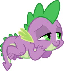  2015 3_toes 4_fingers absurd_res alpha_channel big_eyes big_head dragon fangs feet feral fingers flat_colors friendship_is_magic green_body green_eyes green_skin hasbro hi_res lying male masemj my_little_pony mythological_creature mythological_scalie mythology on_front pupils purple_body purple_skin scalie side_view simple_background slit_pupils smile solo spade_tail spike_(mlp) tail teeth toes toony transparent_background 