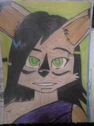  drawing felid feline glitch green_eyes hi_res lynx mammal nicole_(disambiguation) traditional_media_(artwork) 