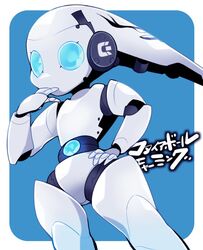  2016 android border disney drossel_von_flugel_(fireball) fireball_(disney) humanoid ichthy0stega japanese_text looking_at_viewer machine not_furry robot robot_humanoid simple_background solo text translation_request white_body white_border 