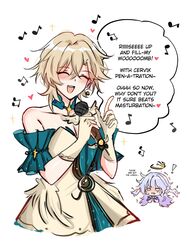  1boy aventurine_(honkai:_star_rail) cosplay crossdressing female grymme highres honkai:_star_rail honkai_(series) implied_cuntboy meme mpreg_(meme) otoko_no_ko robin_(honkai:_star_rail) robin_(honkai:_star_rail)_(cosplay) simple_background white_background 