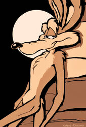  abstract_background anthro bedroom_eyes belly biped black_background black_eyes black_nose brown_body brown_fur canid canine canis colored coyote digital_drawing_(artwork) digital_media_(artwork) eyebrows flat_colors fur glance grin grinning_at_viewer leaning leaning_backward leaning_on_rock looking_at_viewer looney_tunes male mammal moon narrowed_eyes nude pecs pinup pose seductive shaded shadow simple_background smile smug smug_expression smug_face smug_grin solo stevethedragon stomach_bulge tan_belly tan_body tan_eyebrows tan_fur vein veiny_legs warner_brothers white_sclera wile_e._coyote 