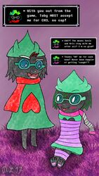  9:16 alternate_universe au bondage bondage bound captured deltarune devluca17 english_text hi_res noyno paws ralsei restrained ribbit text tiedup undertale_(series) 