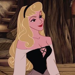  aurora_(sleeping_beauty) big_breasts blonde_hair breasts cleavage disney disney_princess edit female long_hair princess royalty screenshot screenshot_edit sleeping_beauty_(1959_film) smile 