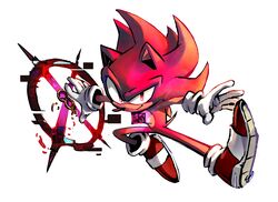  2022 anthro clothing ebetto eulipotyphlan footwear fur gem gloves handwear hedgehog hi_res humanoid male mammal narrow_hips phantom_ruby pose red_body red_eyes red_fur red_quills ruby_sonic sega shoes simple_background solo sonic_forces sonic_the_hedgehog sonic_the_hedgehog_(series) thin_calves thin_legs thin_thighs white_background 