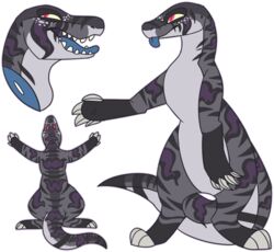  2017 alpha_channel ambiguous_gender anthro blue-tongued_skink blue_tongue claws digital_drawing_(artwork) digital_media_(artwork) digitigrade featureless_crotch flat_colors grey_body grey_claws grey_scales jaspering lizard markings model_sheet nude open_mouth outline pink_eyes purple_markings purple_outline reptile scales scalie simple_background skink snout solo standing striped_body striped_scales stripes tail teeth tongue tongue_out transparent_background yellow_sclera 